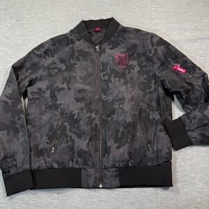 T-Mobile Bomber Jacket Men Large Camo Full Zip Promotional Flight Coat